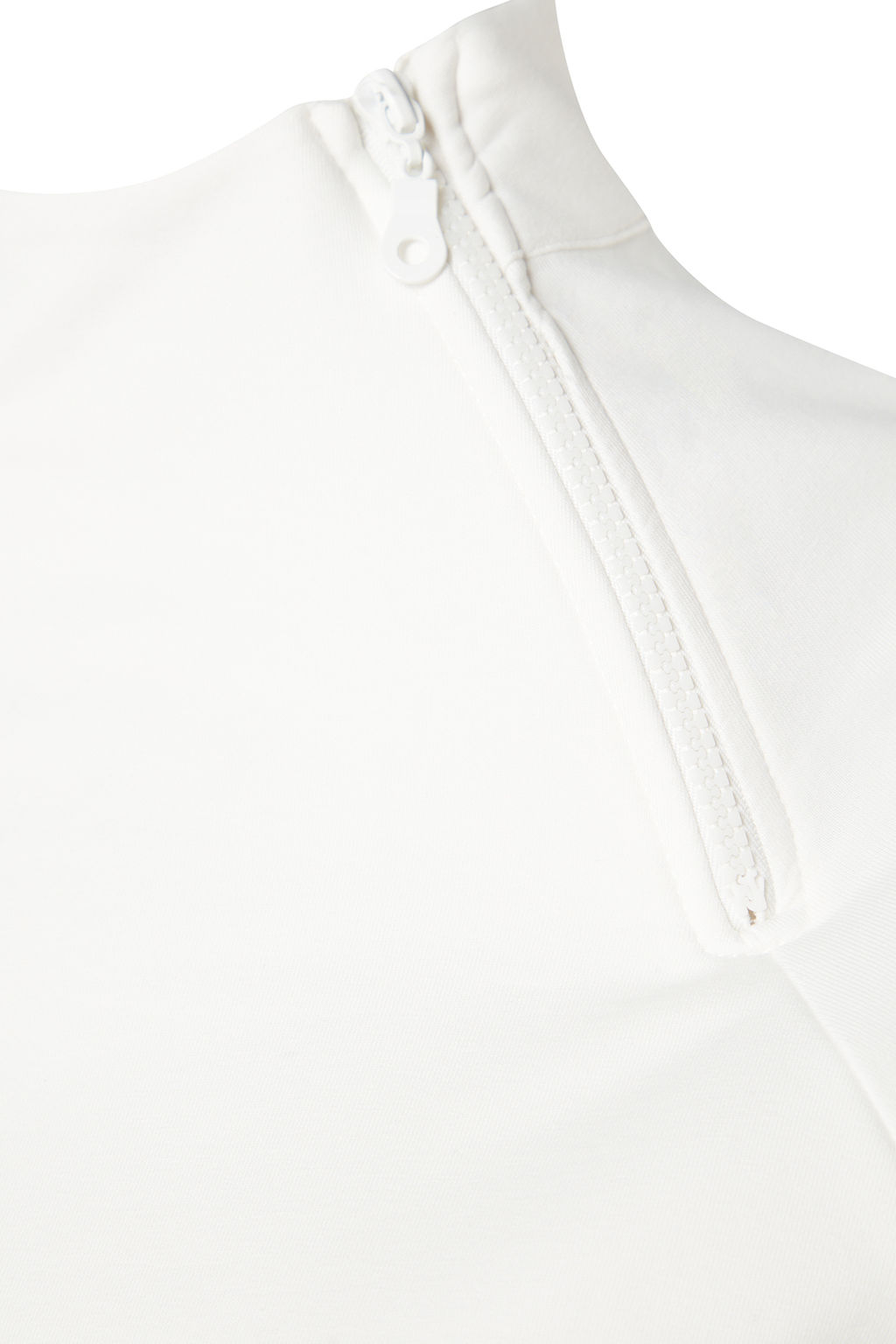 Kaymak Beyaz? Pamuklu Fermuar Detayl? Dik Yaka Orme Spor Sweatshirt TWOAW22SW0187 - Trendyolmilla фото 7