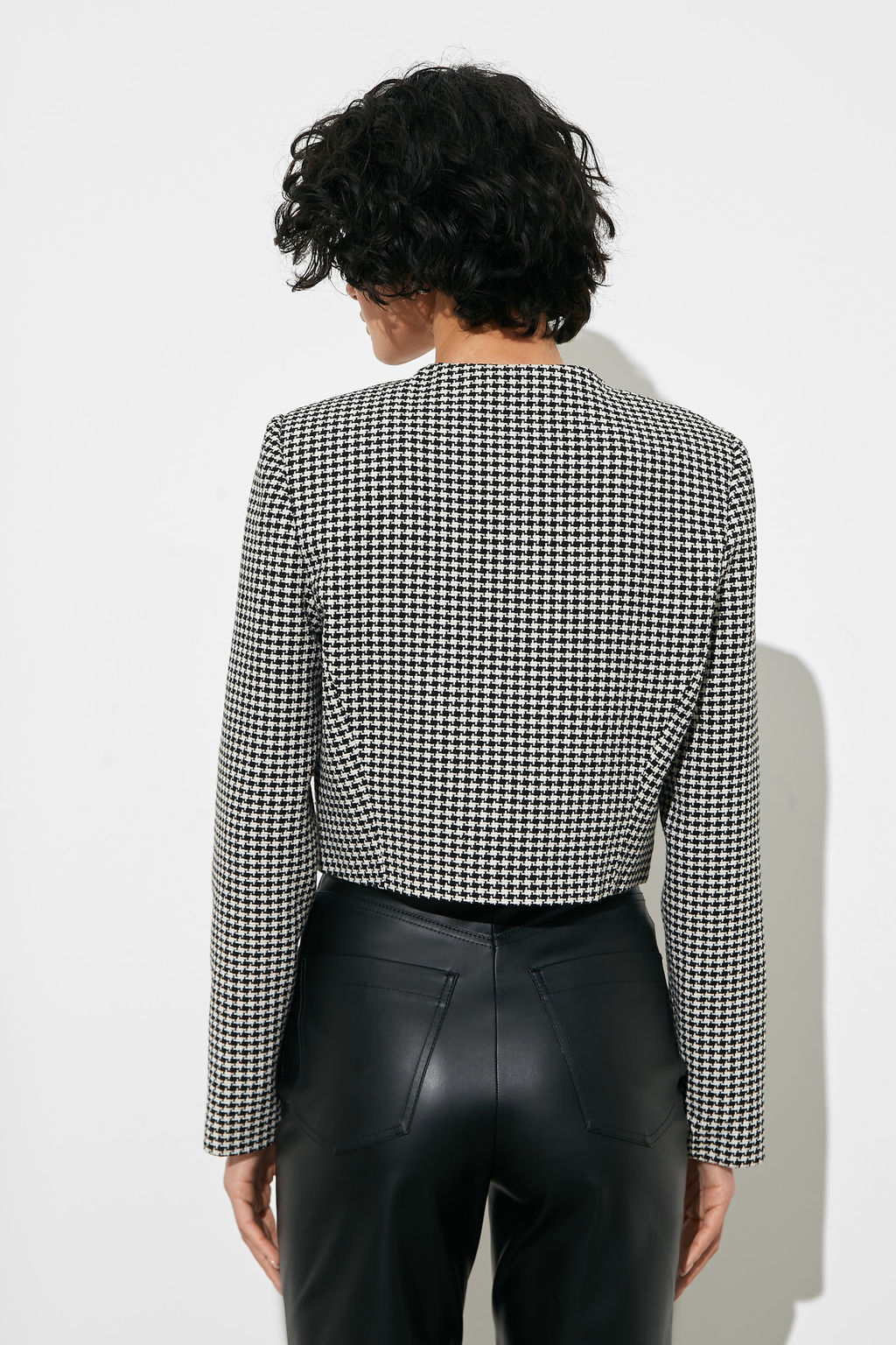 Жакет укороченный из твида с клапанами - Mollis фото 5