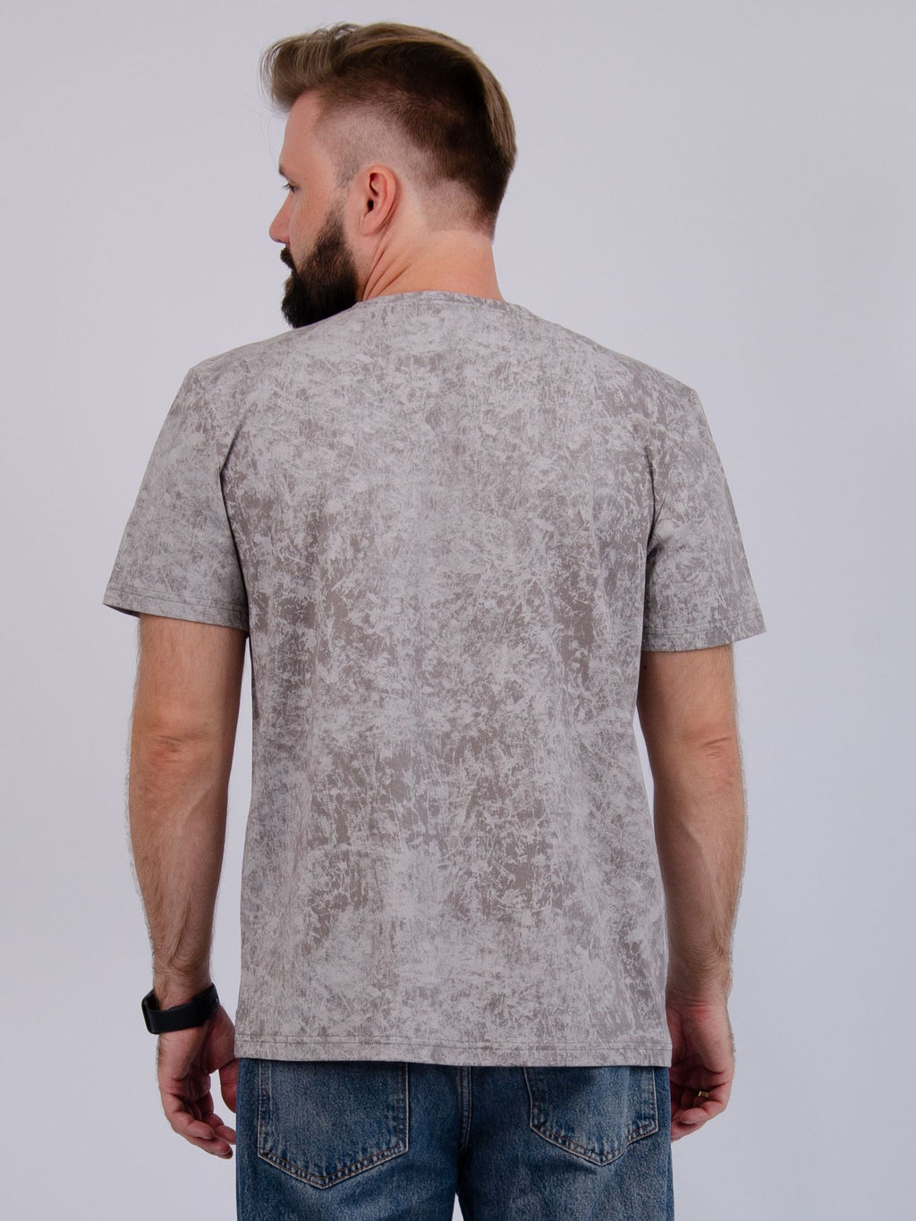 Футболка ФМ-62 светло-серая, трикотаж - Малина фото 4