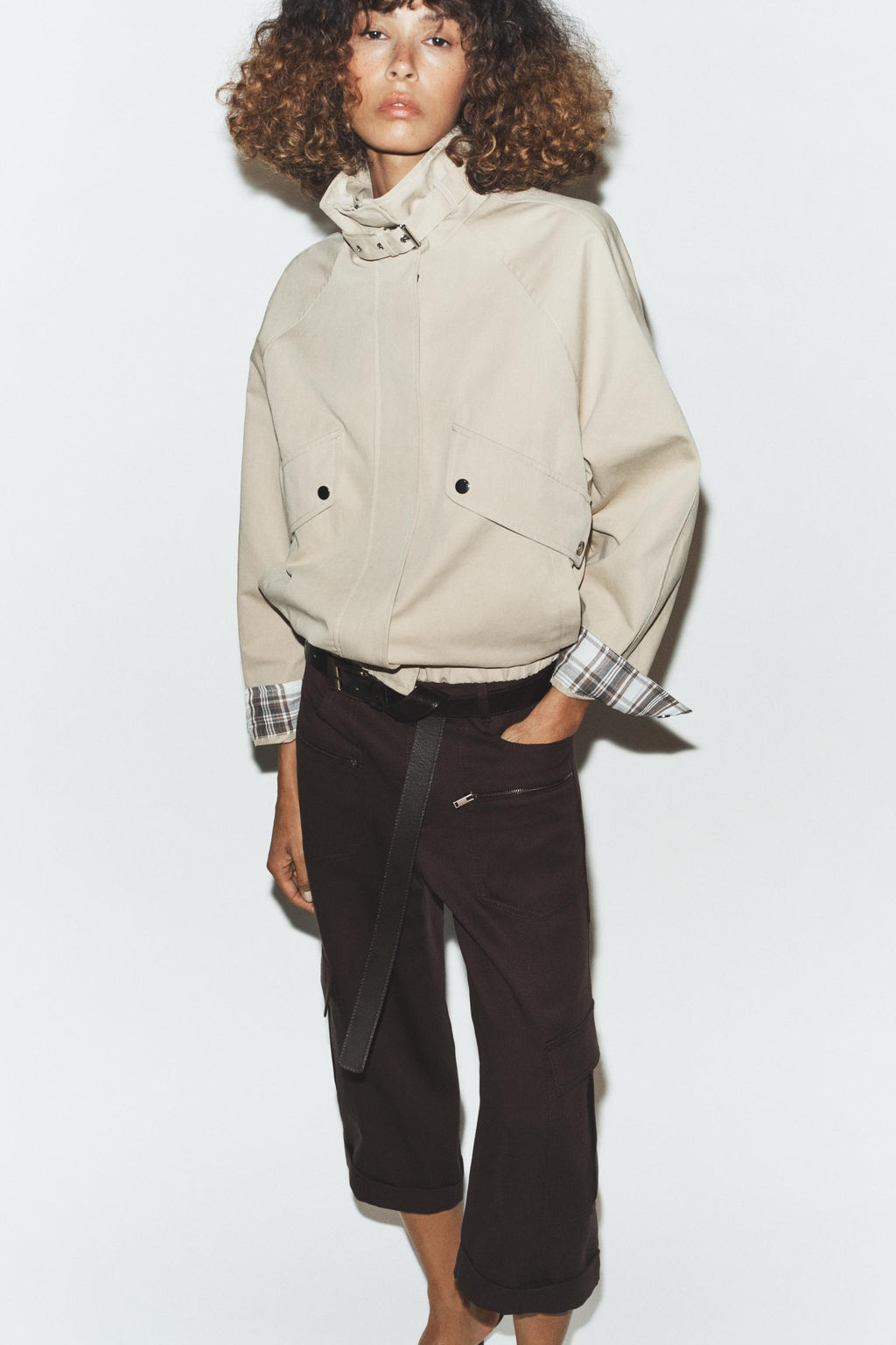 OVERSIZE HIGH NECK BOMBER JACKET - Zara фото 5