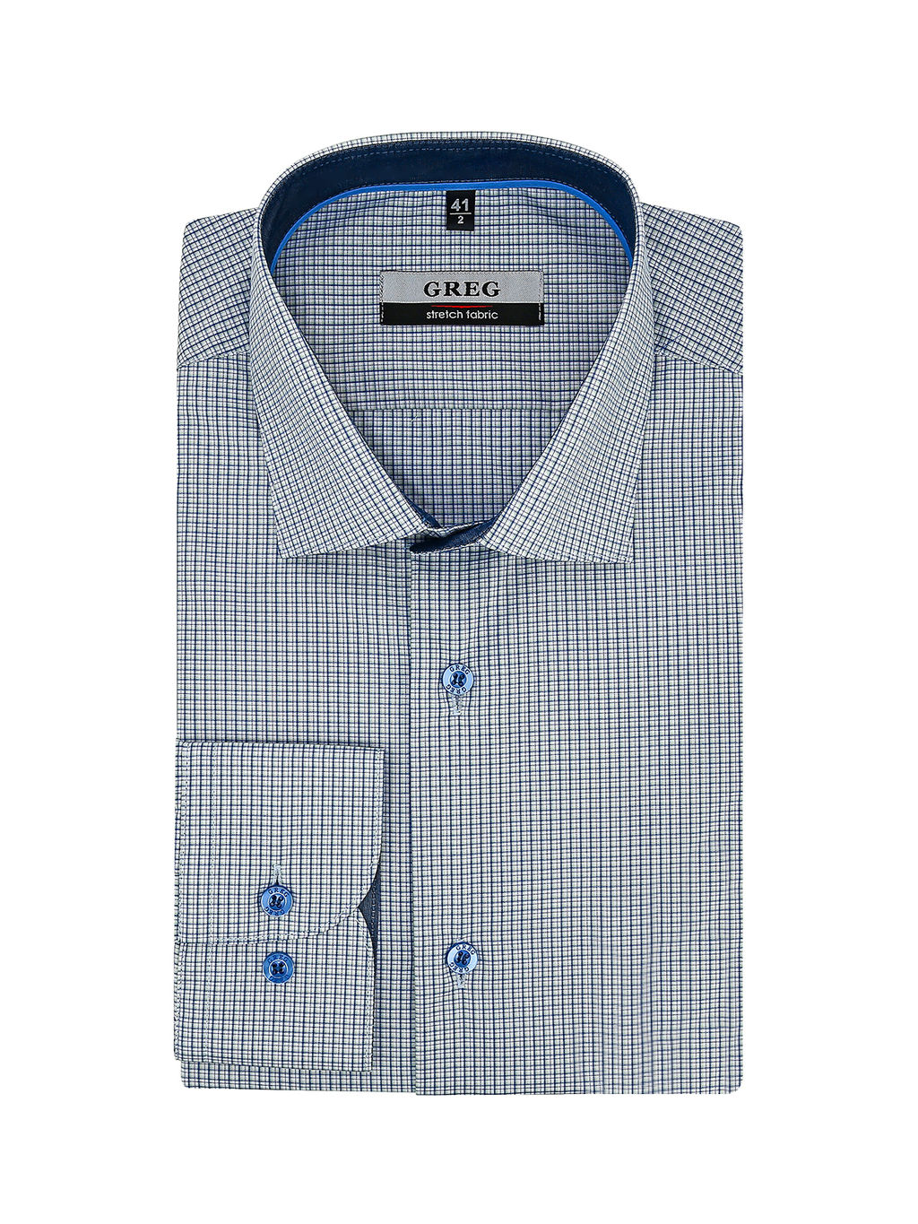 Сорочка мужская длинный рукав GREG 245/238/3453/Z/1p STRETCH фото 3