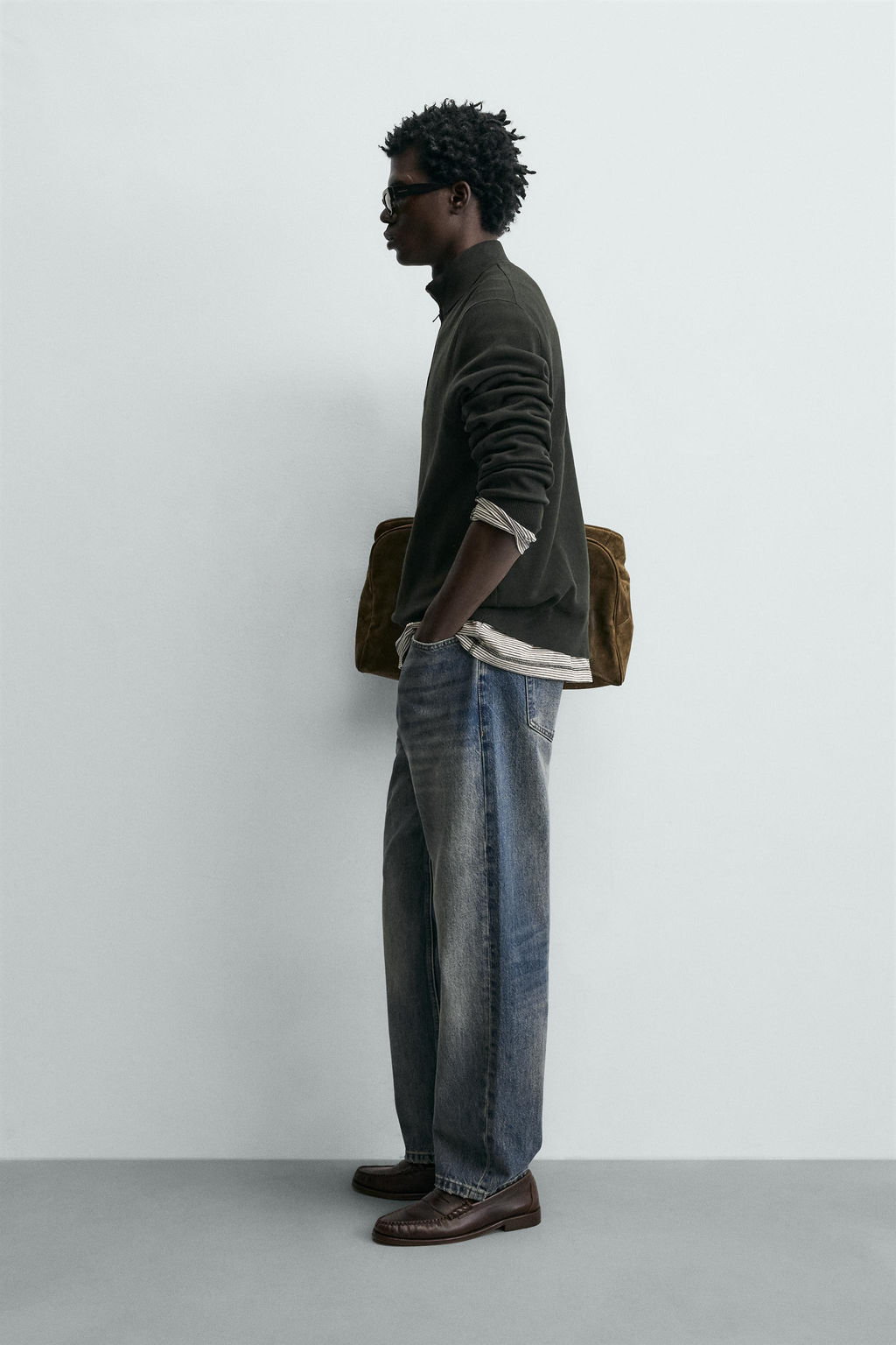COTTON QUARTER-ZIP JUMPER - Zara фото 6