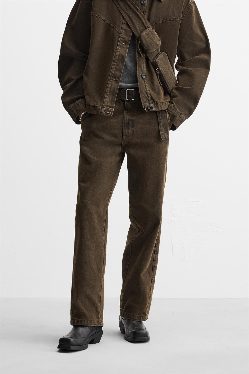 LIMITED EDITION RELAXED BELT JEANS - Zara фото 2