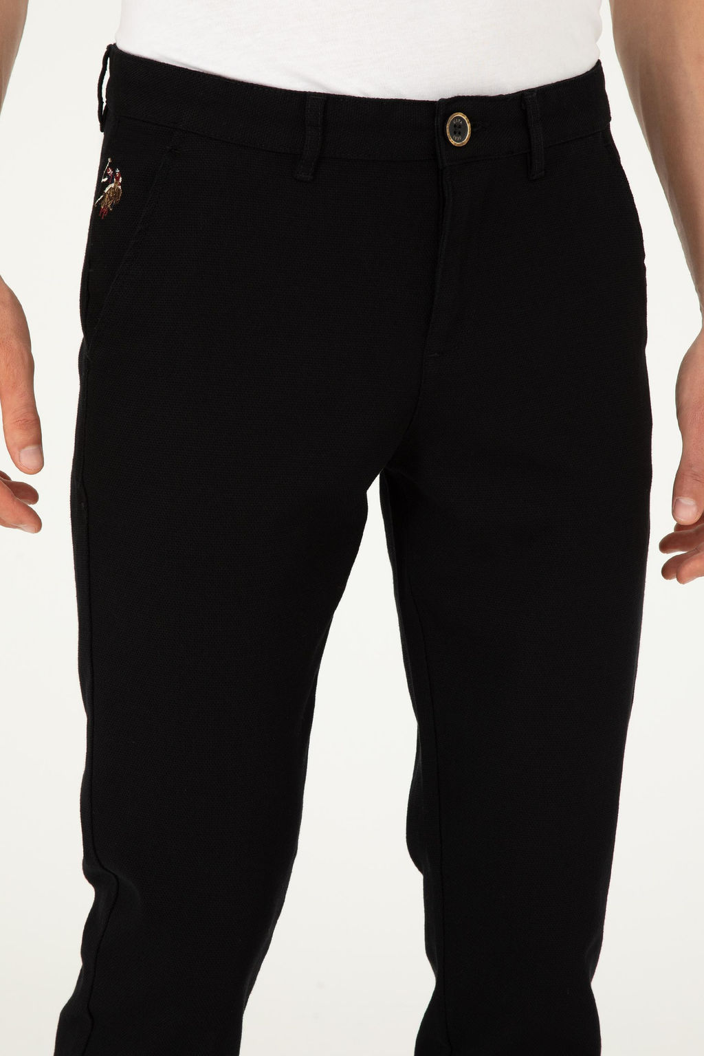 Мужские черные брюки из плотной ткани/чиносы Неожиданная скидка в корзине - U.s. polo assn фото 5