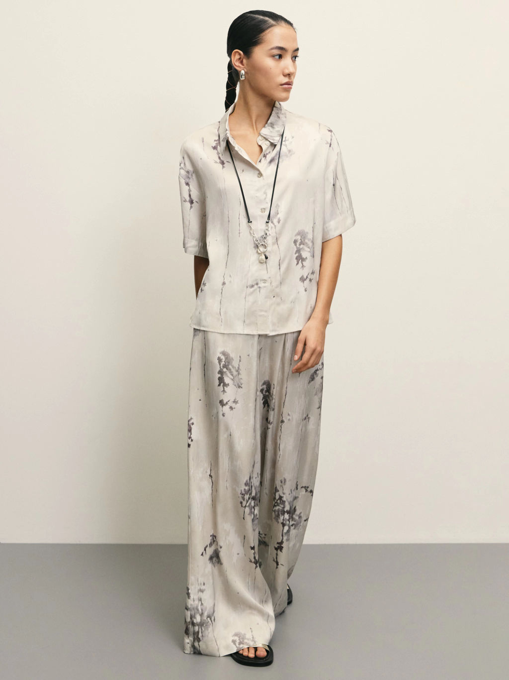 Блузка из вискозы с цветочным принтом / Zarina  фото 7