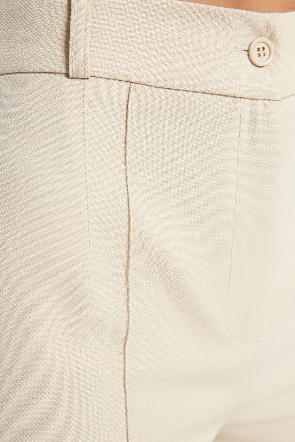 Vizon Straight/Duz Kesim Yuksek Bel Nervur Dikisli Dokuma Pantolon TWOSS21PL0093
