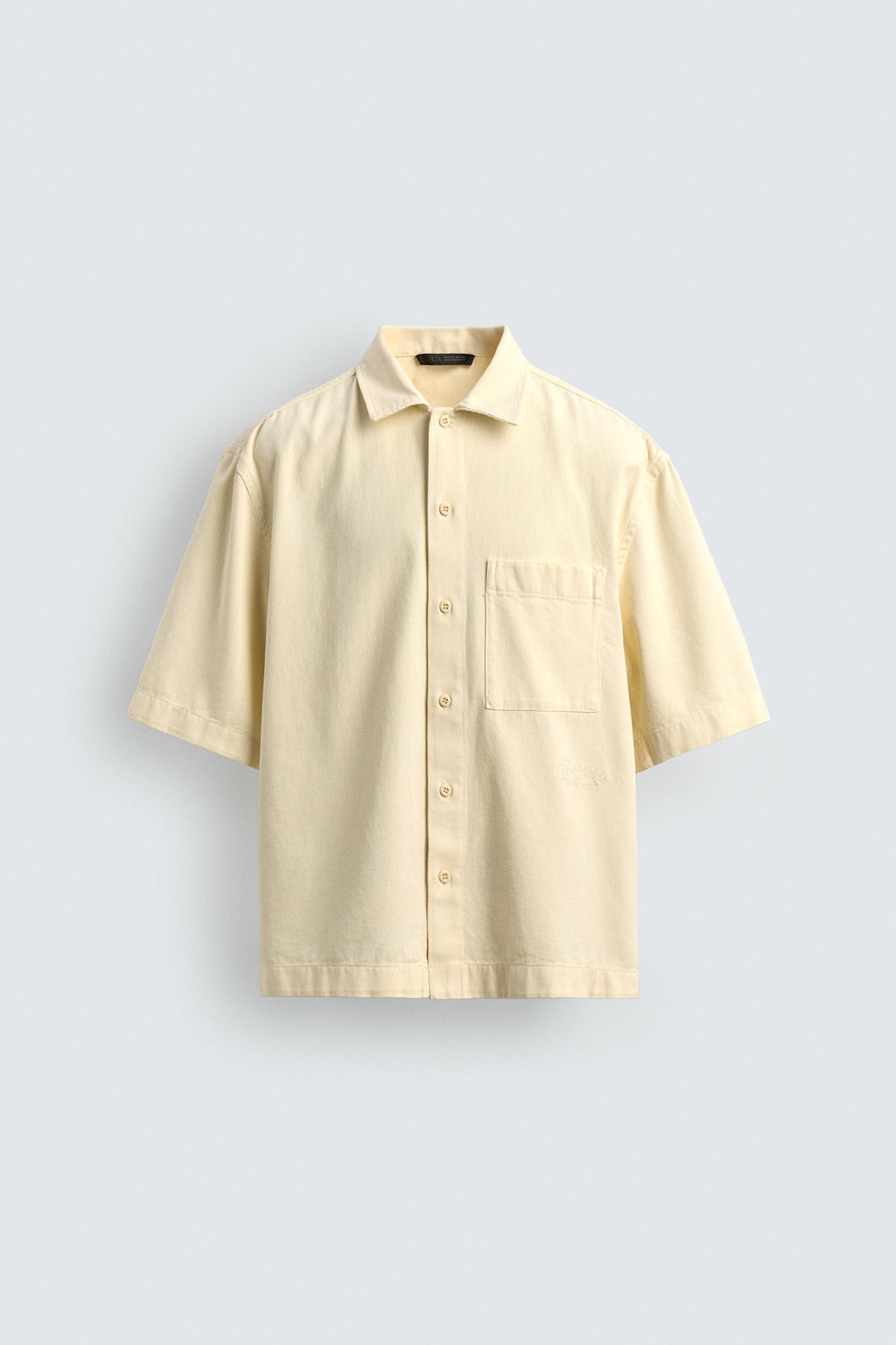 SOBRECAMISA ESTRUCTURA BORDADO / Amarillo - Zara фото 8