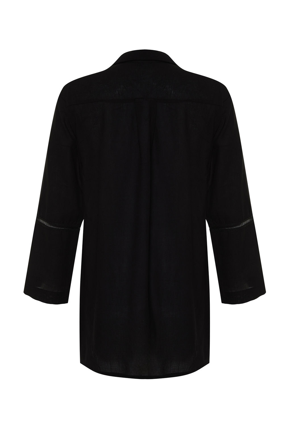 Siyah Dokuma Serit Aksesuarl? %100 Pamuklu Plaj Gomlegi TBESS24GO00006 - Trendyolmilla фото 9