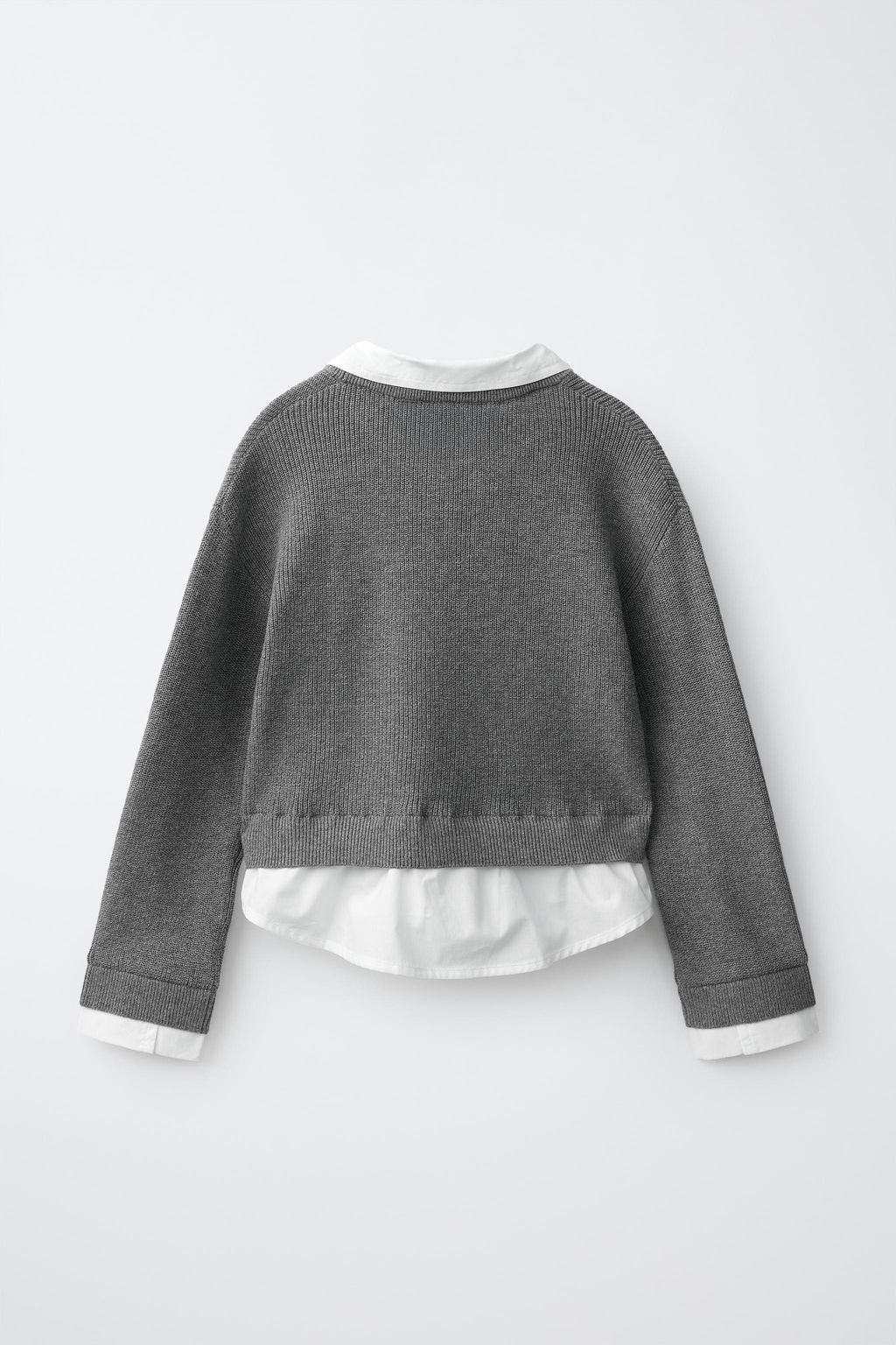 JERSEY PUNTO CUELLO DESMONTABLE / Gris - Zara фото 4
