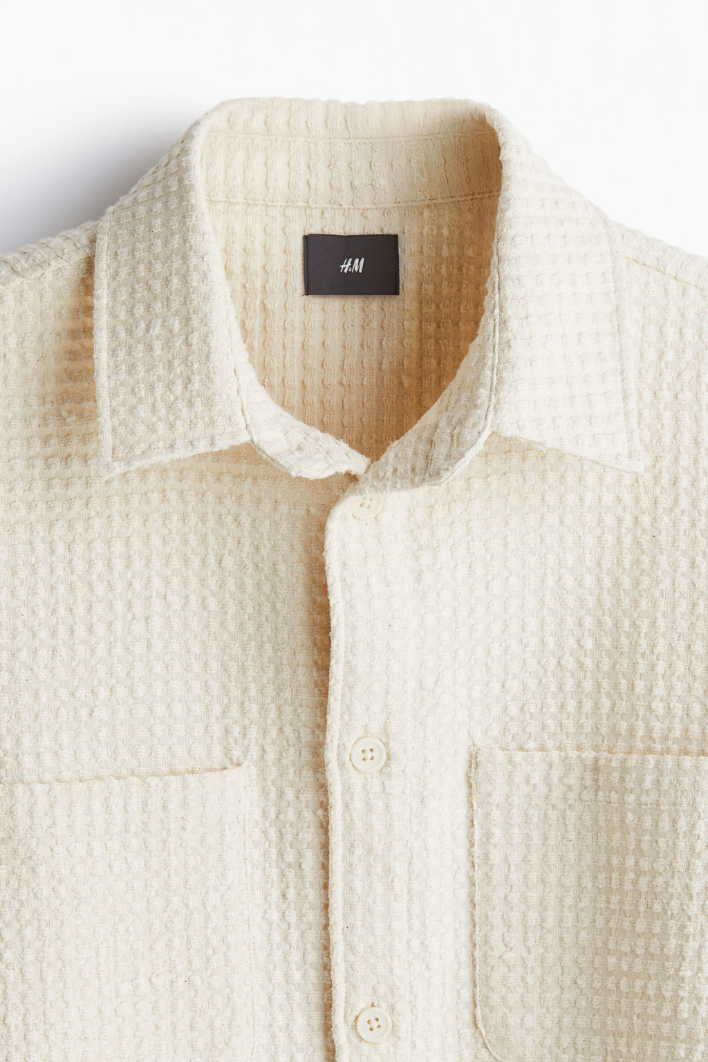 Loose Fit Waffled overshirt - H&m фото 6
