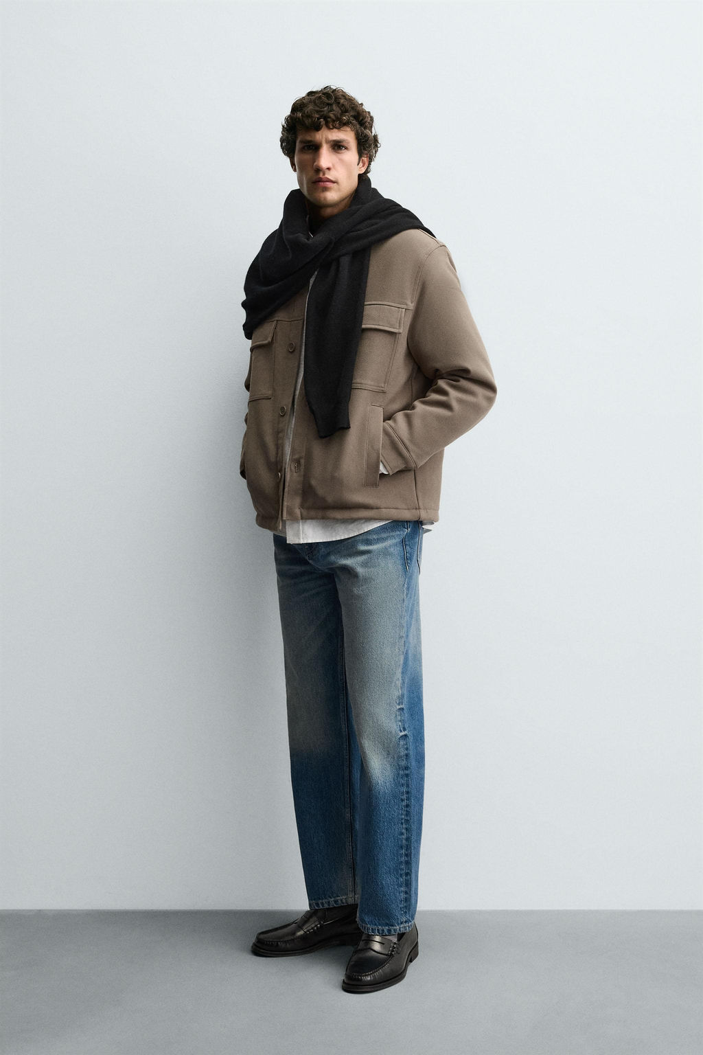 TEXTURED PADDED OVERSHIRT - Zara фото 4