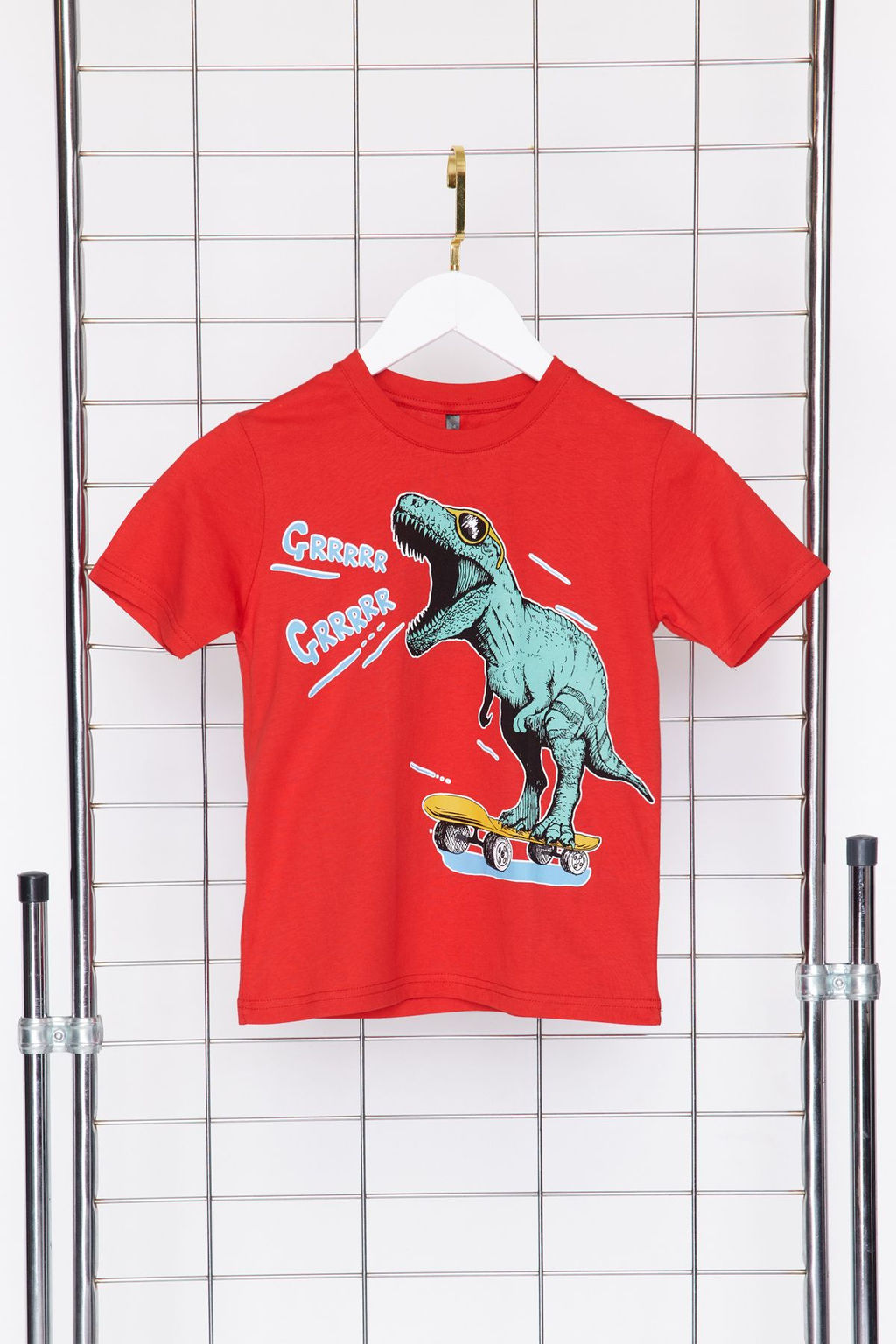 K?rm?z? Erkek Cocuk %100 Pamuk Dinozor Desenli Regular Kal?p K?sa Kol Orme T-Shirt TKDSS24TS00037 - Trendyolmilla фото 2