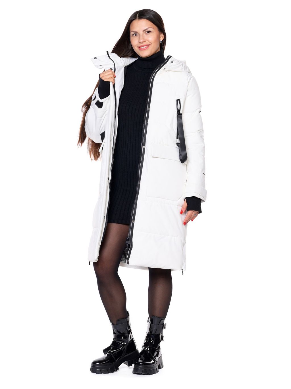 Пальто B-8872 Белый