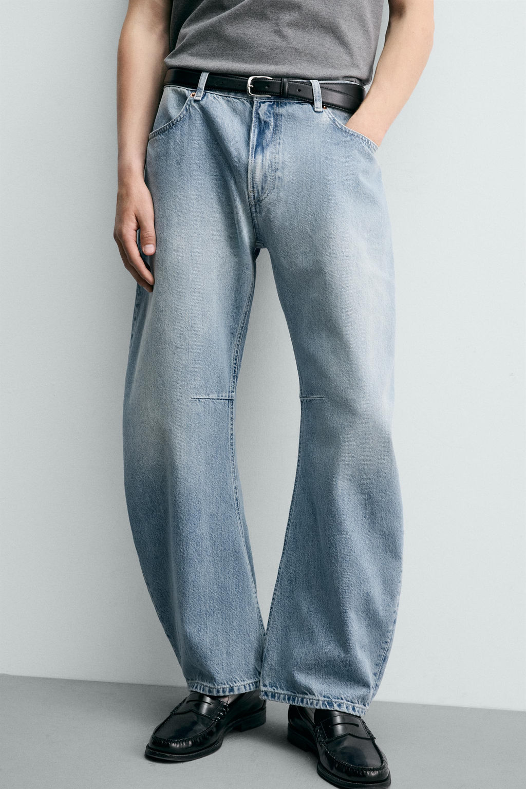 JEANS RELAXED BARREL FIT / Azul claro - Zara фото 5
