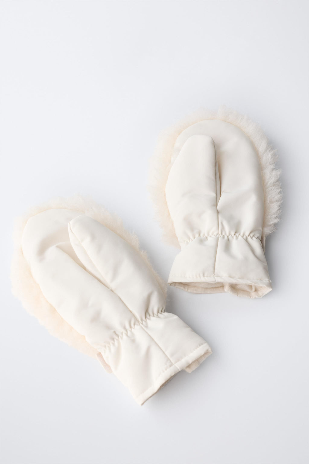 FAUX CURLY SHEEPSKIN MITTENS - SKI COLLECTION