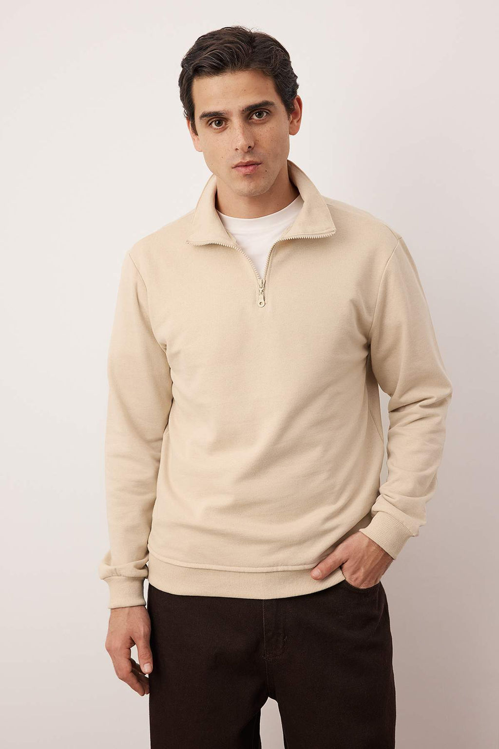 Siyah-Kar Melanj 2li Paket Regular/Normal Kesim Ici Polar/S?cak Tutan Sweatshirt TMNAW25SW00205 - Trendyolmilla фото 9