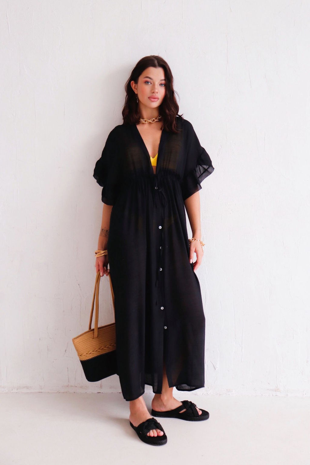 Martichelli Платье пляжное чёрное  фото 2