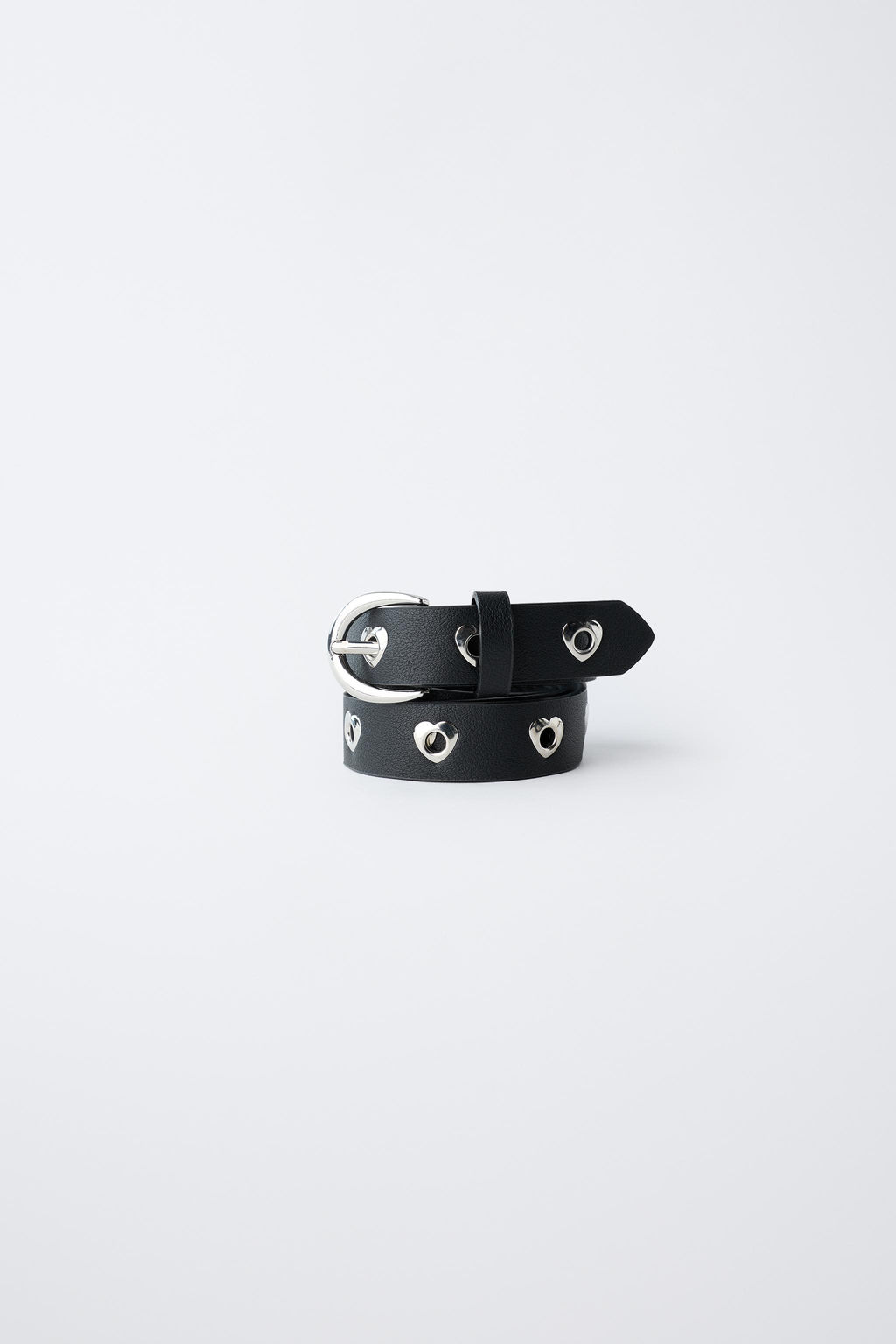 LEATHER-EFFECT EYELET BELT