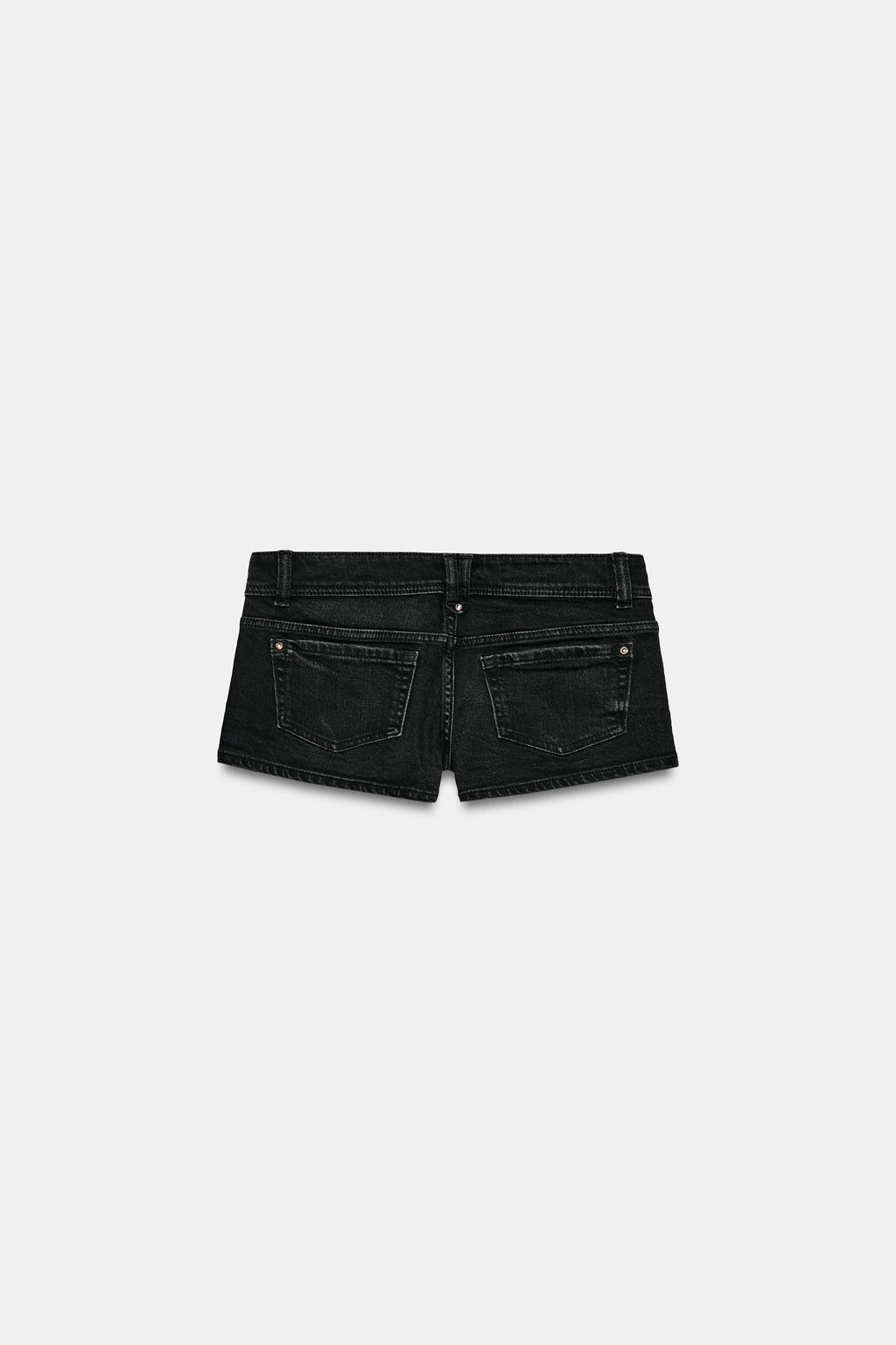 SHORTS MINI DENIM TRF TIRO BAJO / Carb?n - Zara фото 9