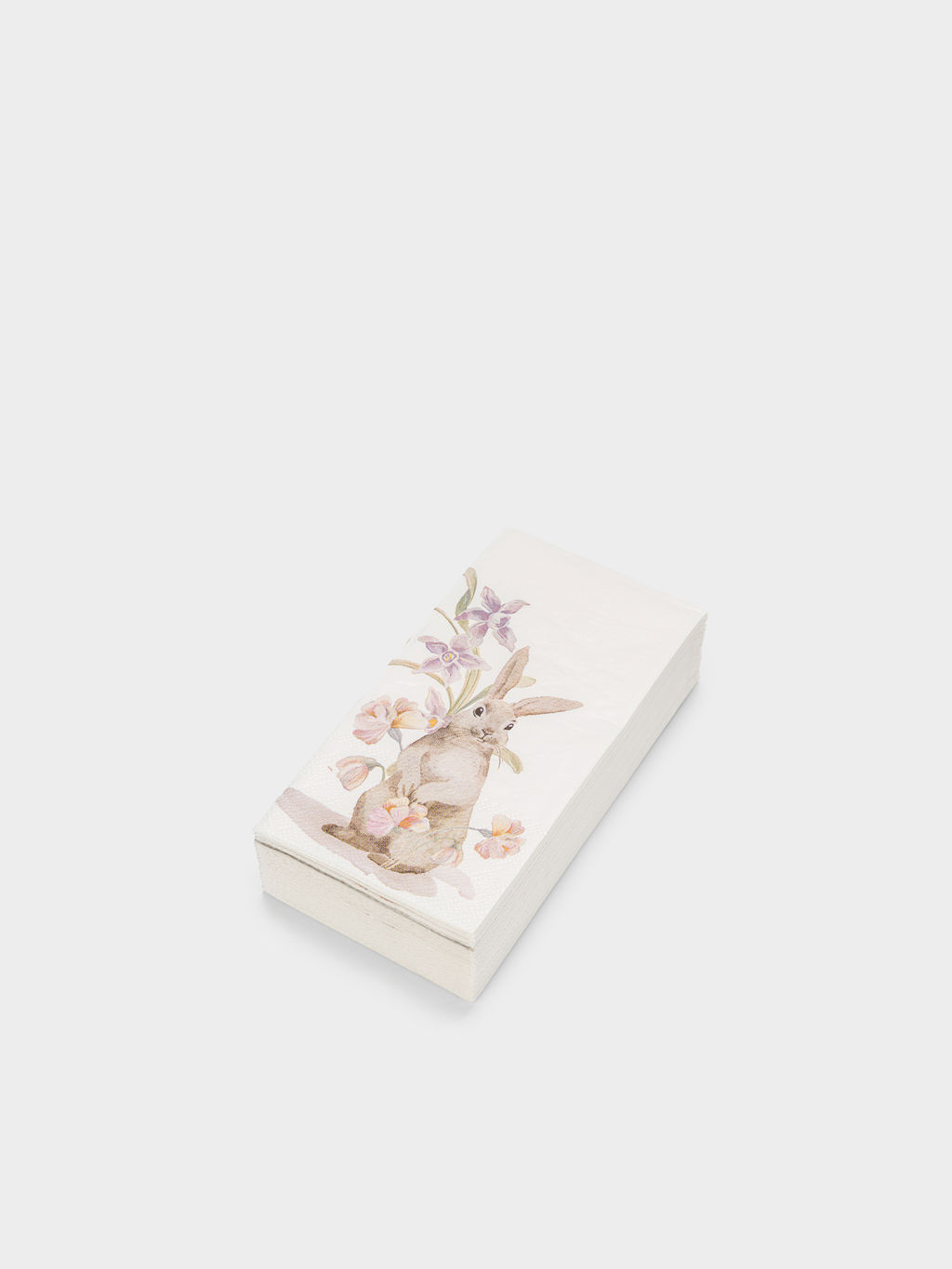 Салфетки бумажные, 33х33 см, 20 шт, прямоугольные, белые, Кролик в цветах, Flower Rabbit - Anna lafarg фото 3
