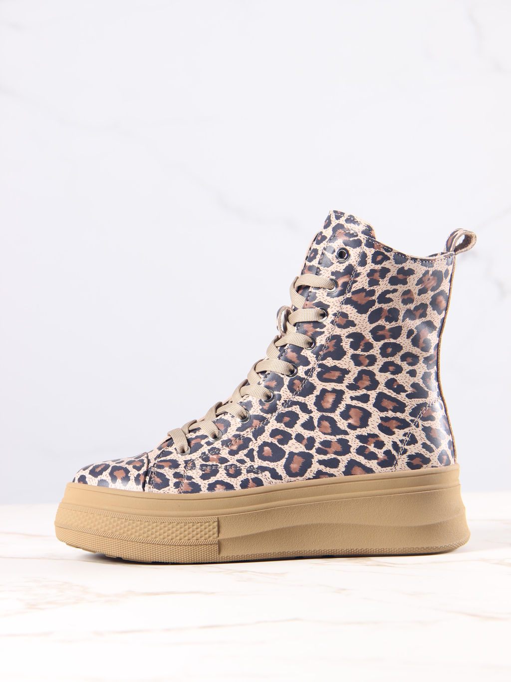 Ботинки 215.warmbr.Бежевый леопард/байка