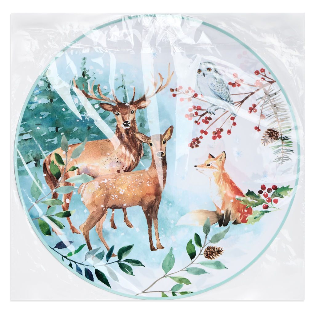 НАБОР ПОДСТАНОВОЧНЫХ САЛФЕТОК ЗИМНЯЯ СКАЗКА ИЗ 4 ШТ., ДИАМЕТР=38 СМ