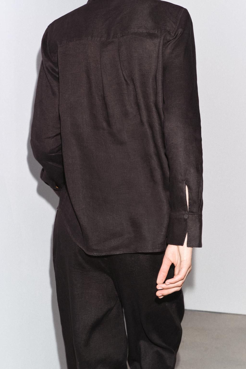 ZW COLLECTION 100% LINEN SHIRT - Zara фото 15