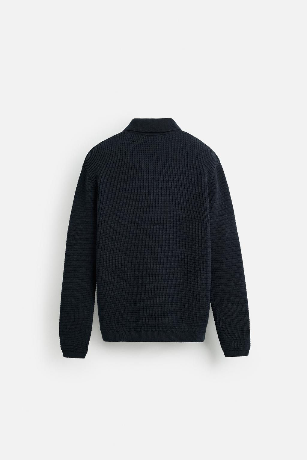 PURL KNIT POLO SHIRT - Zara фото 8