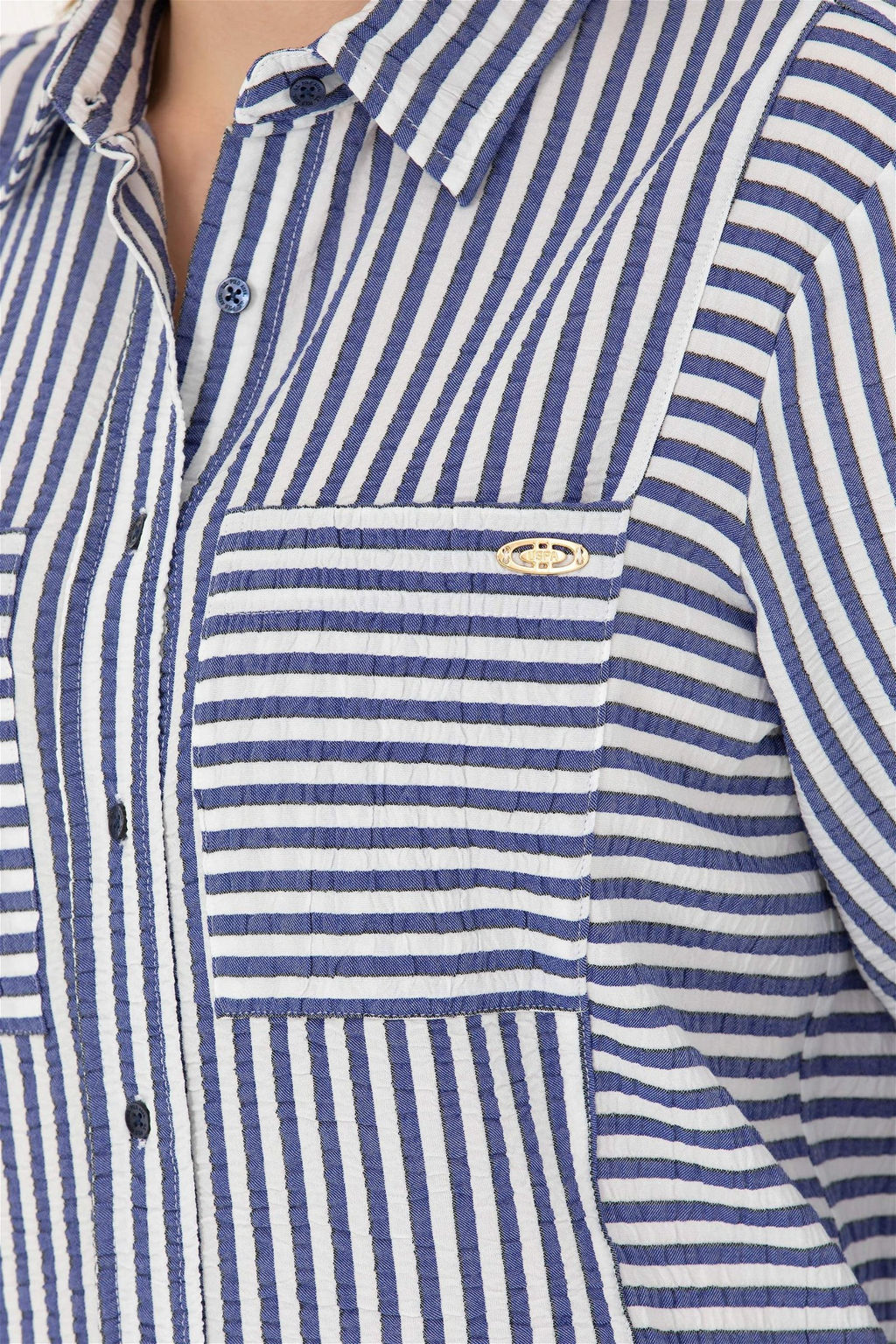 U. S. Polo Assn Женская темно-синяя рубашка с длинным рукавом - U.s. polo assn фото 7