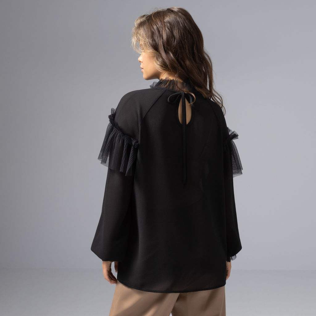 Блуза изящная и женственная, Мелодия сердца (ночь) - Charutti фото 9