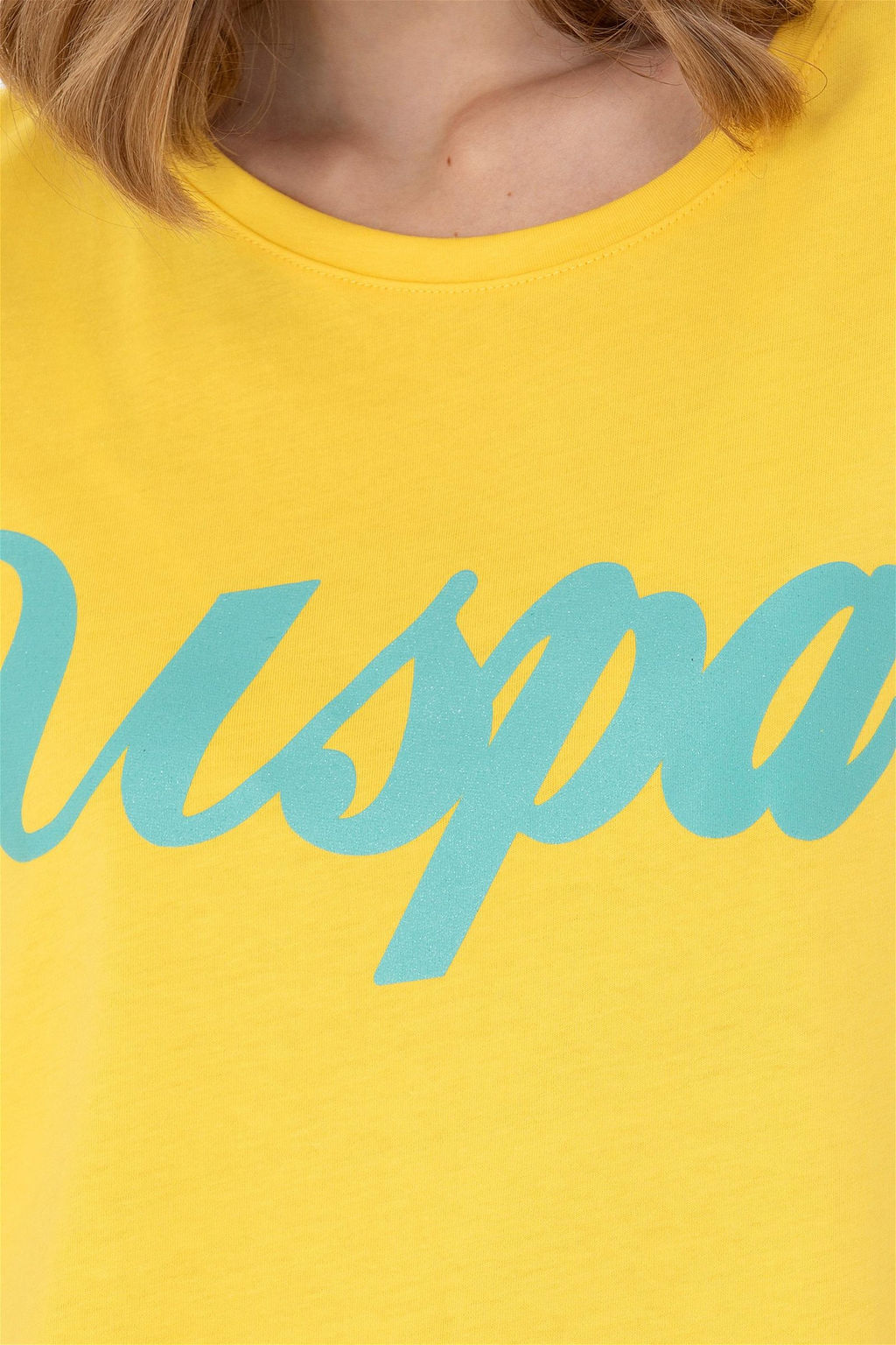 Женская желтая футболка с круглым вырезом Неожиданная скидка в корзине - U.s. polo assn фото 7