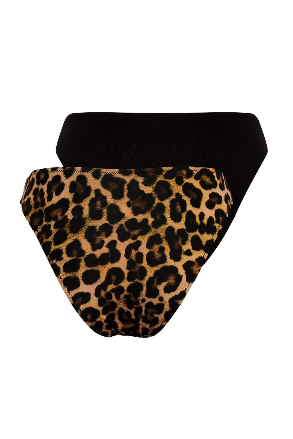 Trendyolmilla Leopar Ve Siyah 2li Normal Bel Bikini Alt? TBESS25BA00054  фото 9