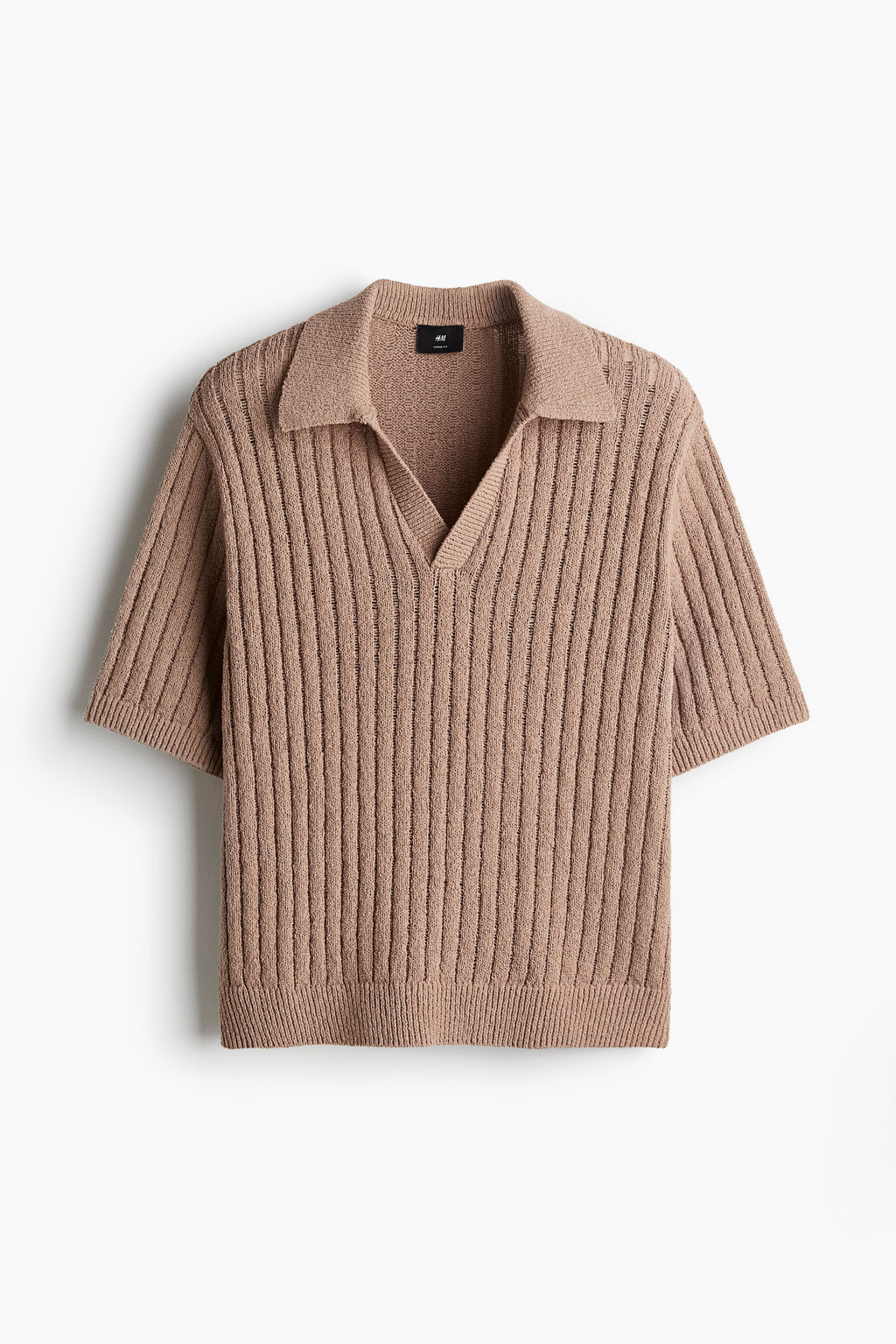 Polo en punto acanalado Loose Fit - H&m фото 2