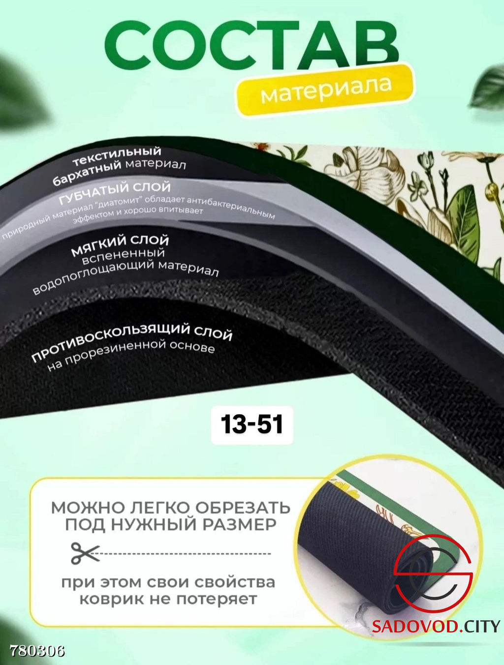 Коврик для сушки посуды