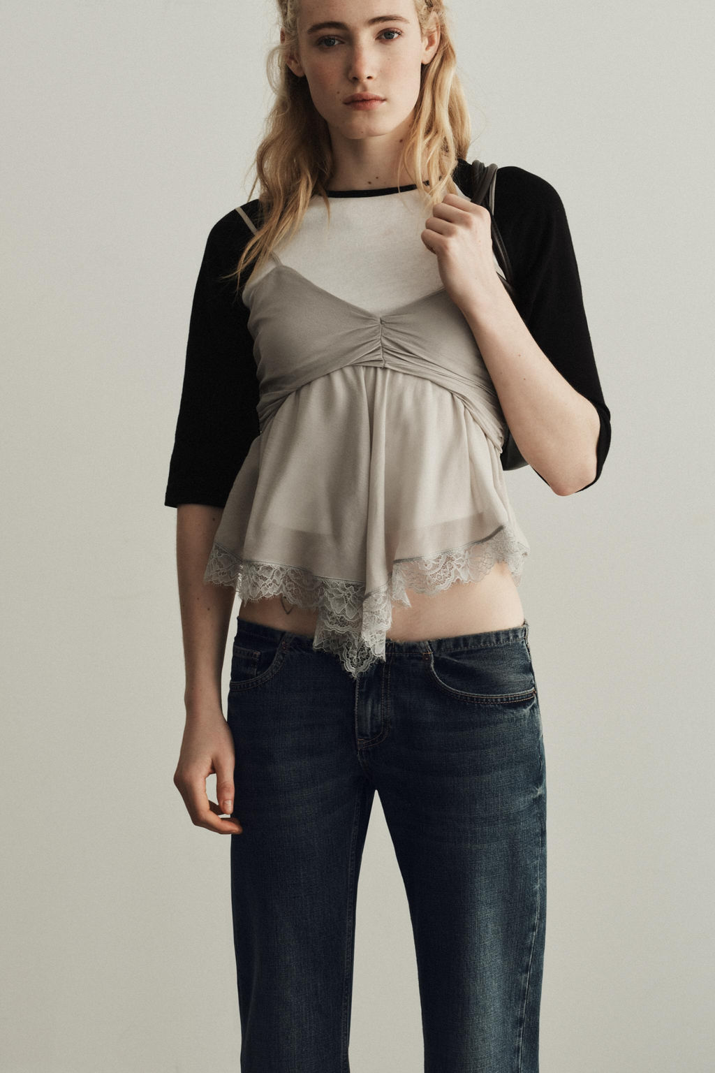 GEORGETTE LACE TOP - Zara фото 2