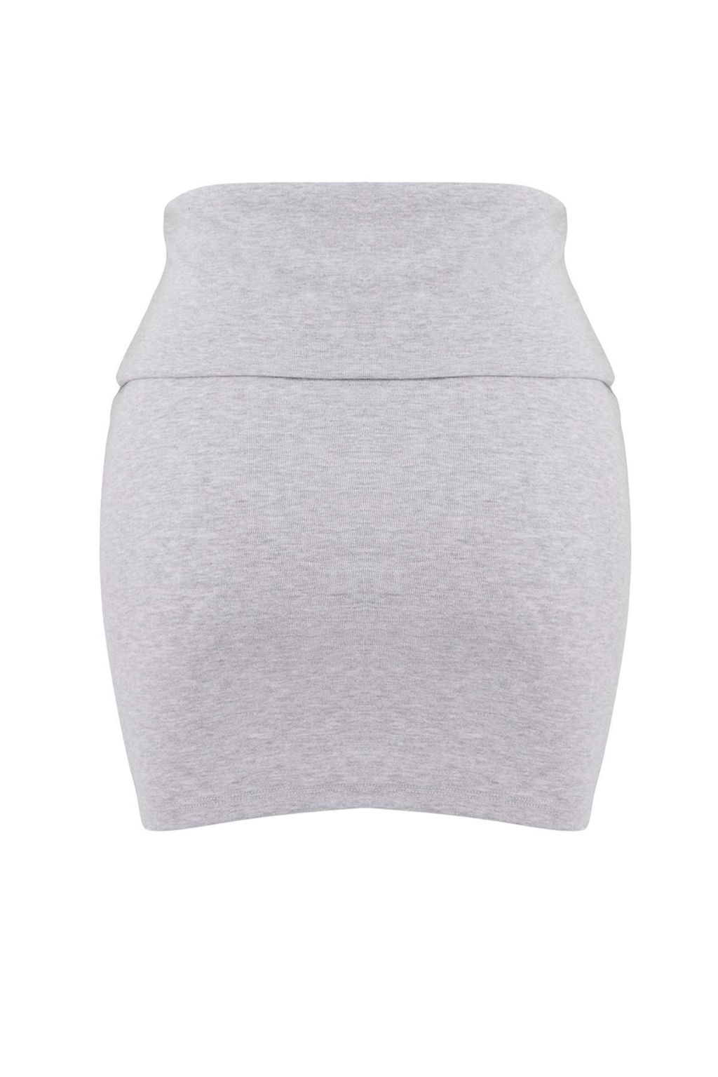 Gri Melanj Sortlu Normal Bel Mini Pamuk Ribana Orme Etek TWOSS26ET00076 - Trendyolmilla фото 2