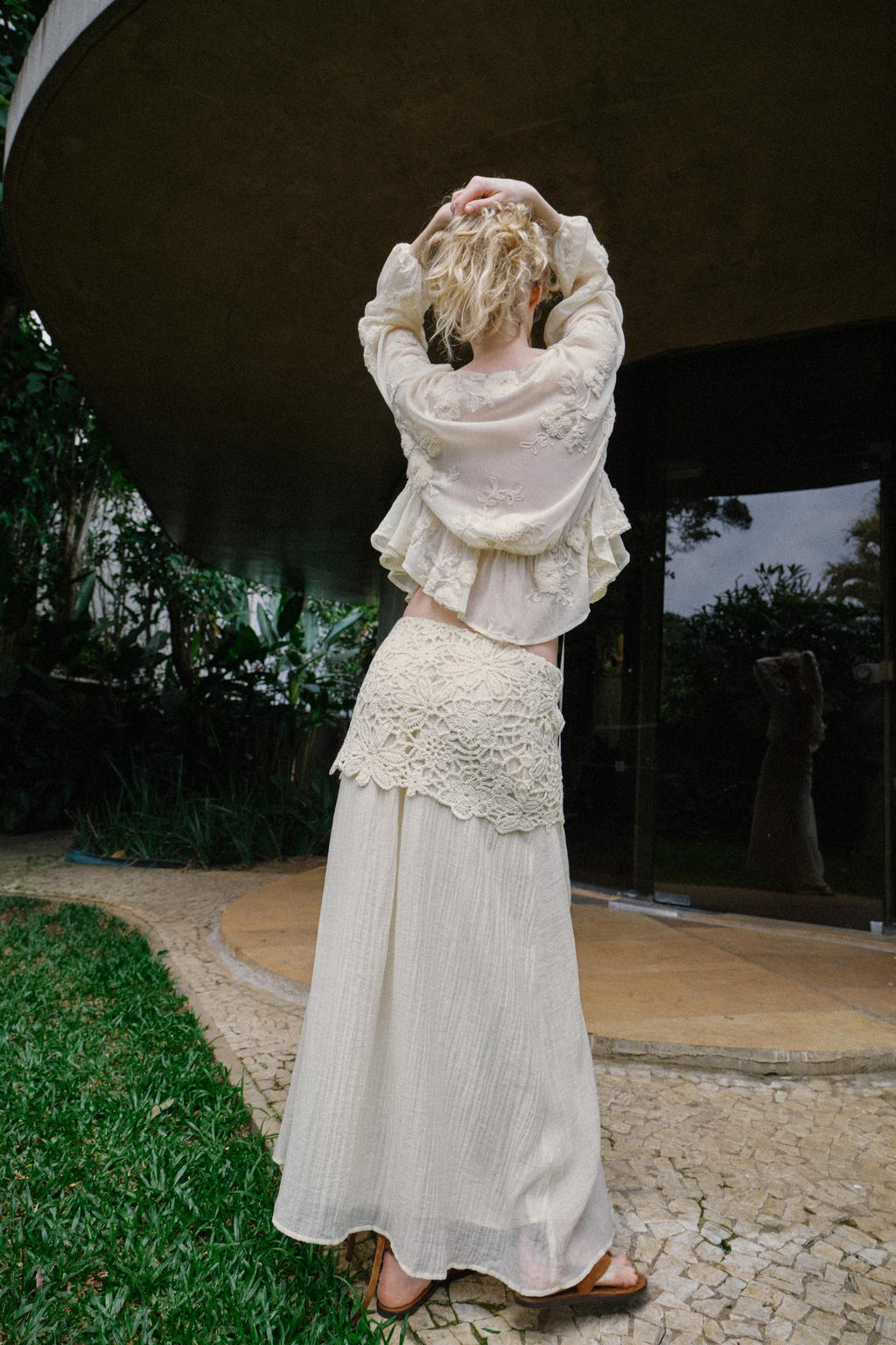 FALDA MIDI COMBINADA CROCHET / Crudo - Zara фото 6