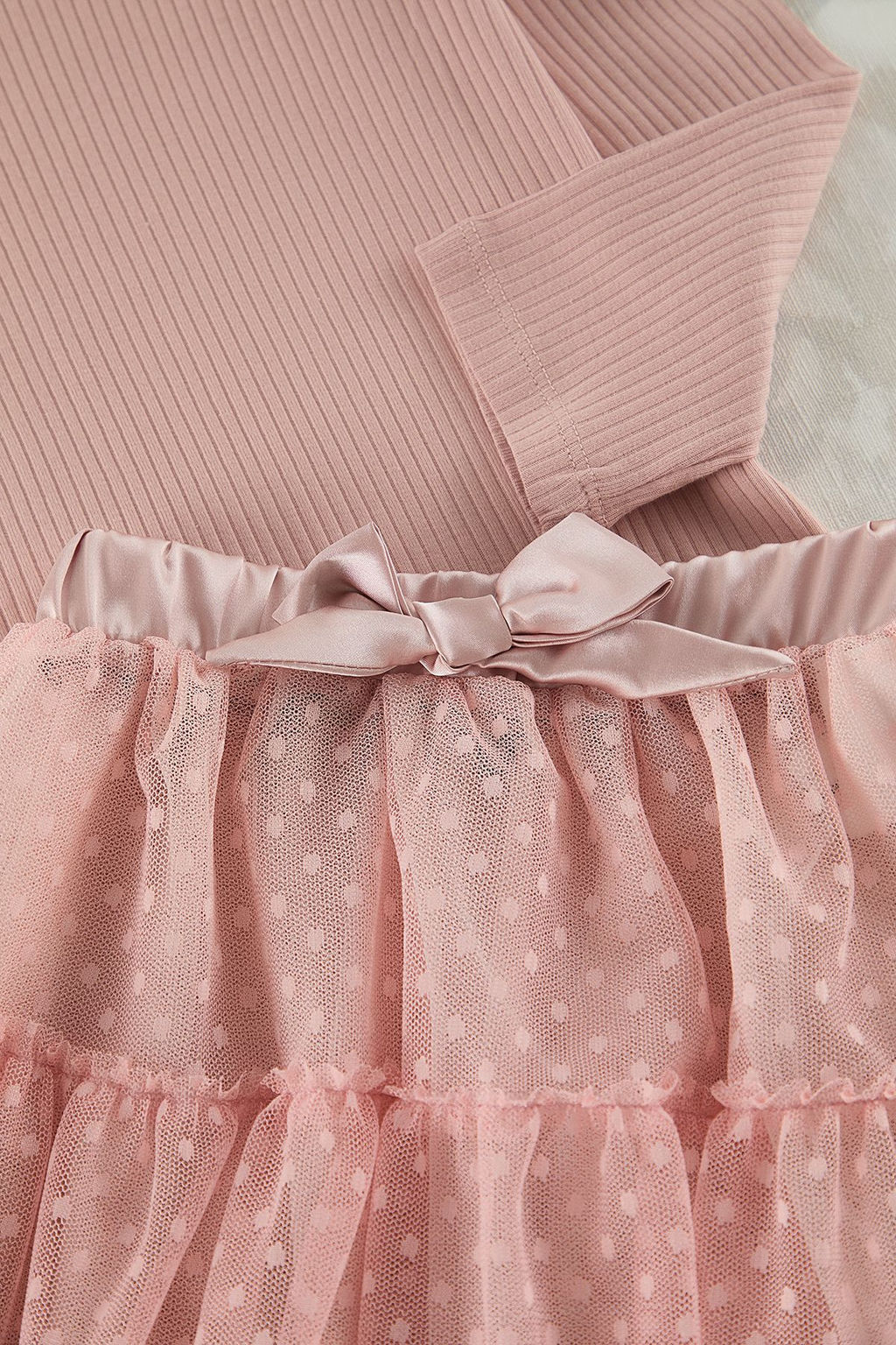 Pembe K?z Cocuk Midi Duz Dokuma Elbise TKDAW25EL00036 - Trendyolmilla фото 2