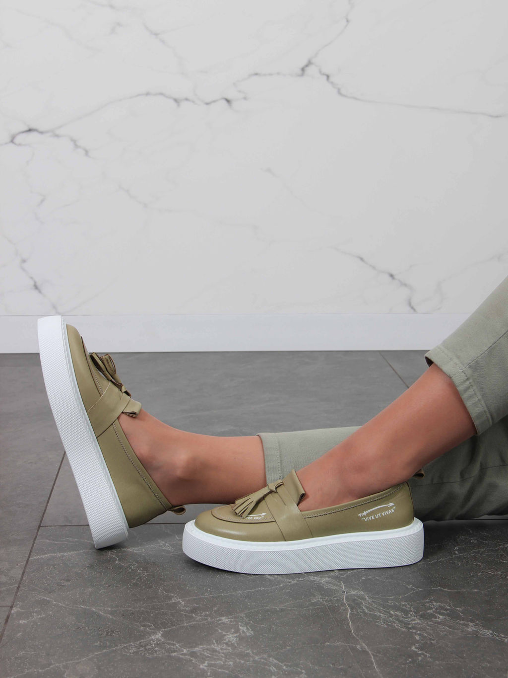 Лоферы EDART 167.Lusi23 w. Авокадо-виктория фото 6