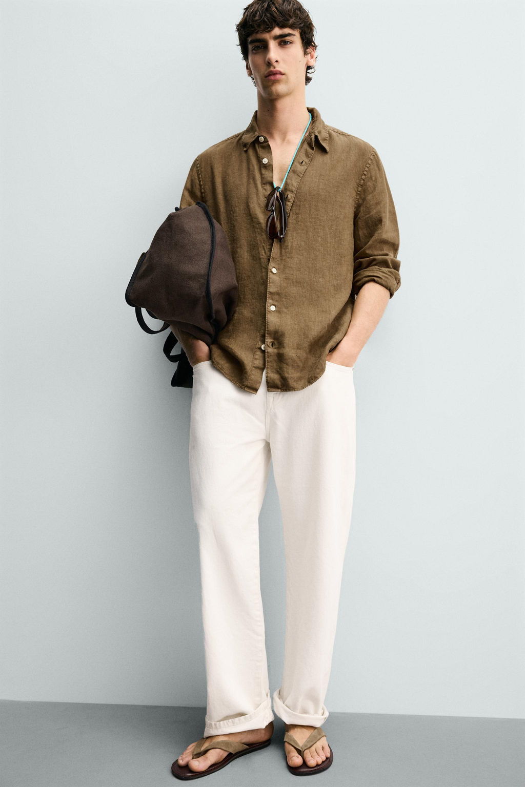 CAMISA LAVADA 100% LINO / Toffe - Zara фото 5