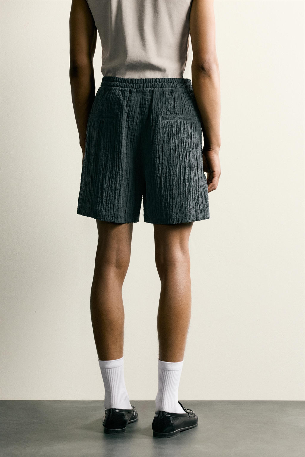 BERMUDA RELAXED FIT RELIEVE / Azul - Zara фото 3
