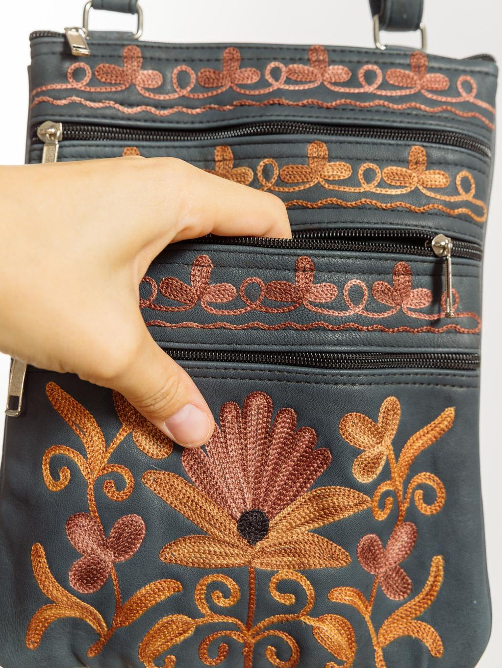 Сумка натуральная кожа через плечо №1114/8 - Ганг фото 5