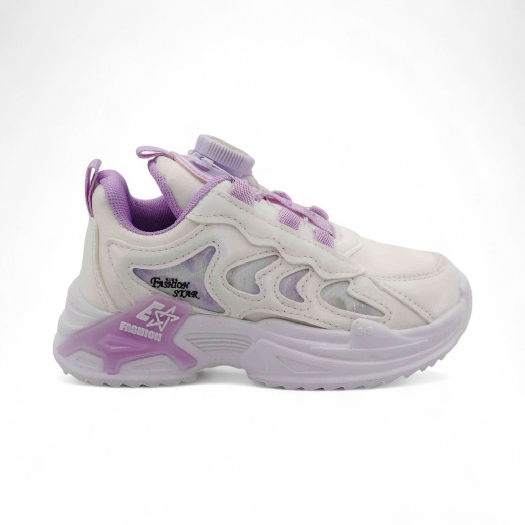 Кроссовки В7011-17 бежево фиолетовые - Sport фото 2