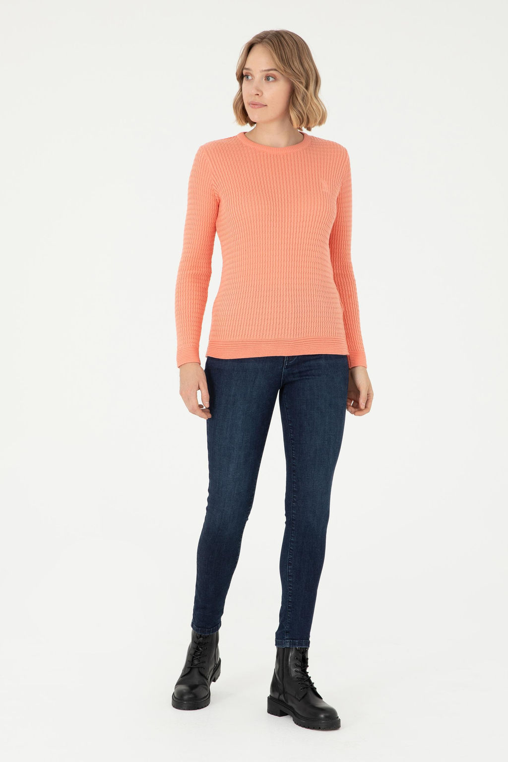 Женский базовый свитер с лососем - U.s. polo assn фото 4