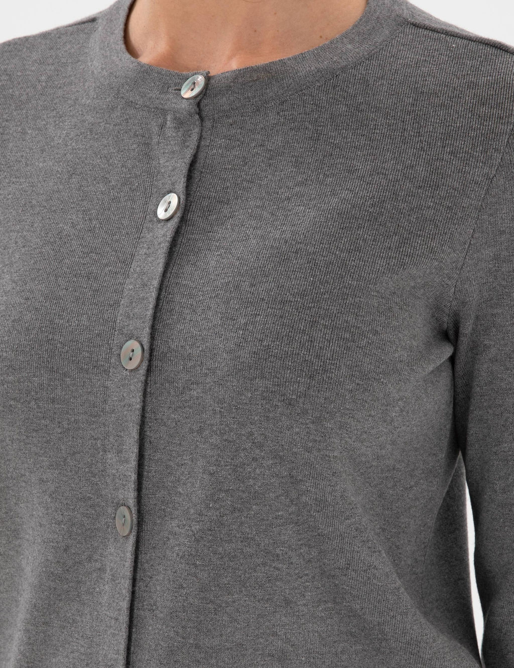 Gri Melanj Slim Fit Triko H_rka