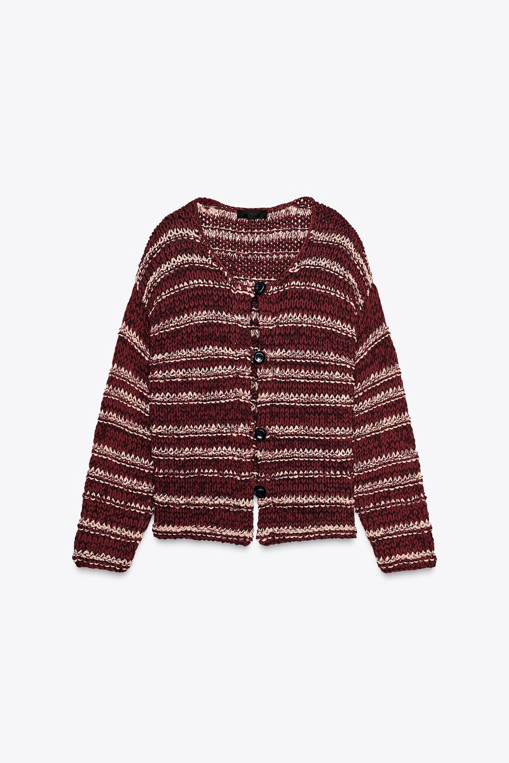 CONTRAST KNIT CARDIGAN - Zara фото 4
