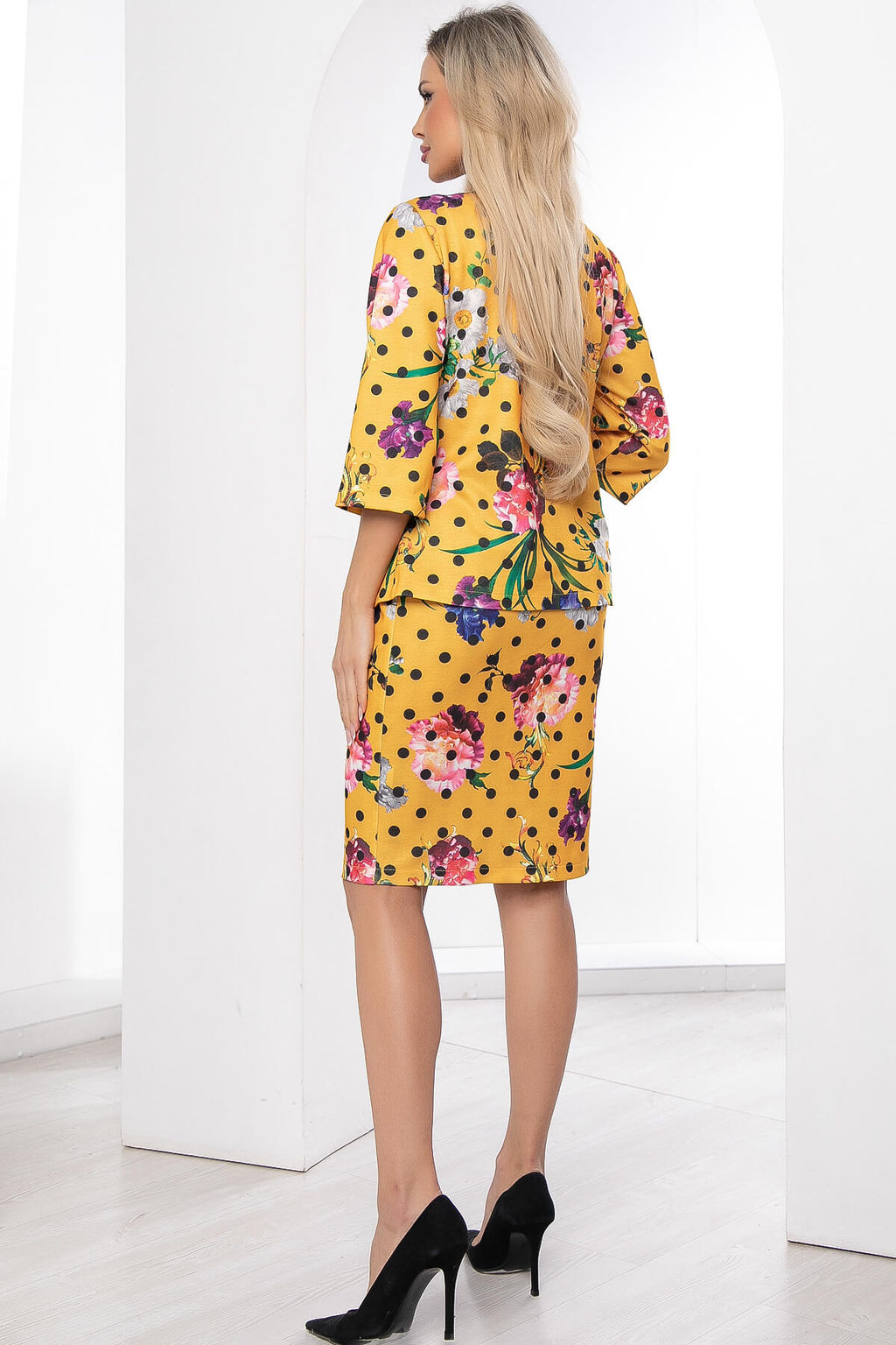 Жакет Цветочная сказка (желтый) Б8690 - Lt collection фото 3