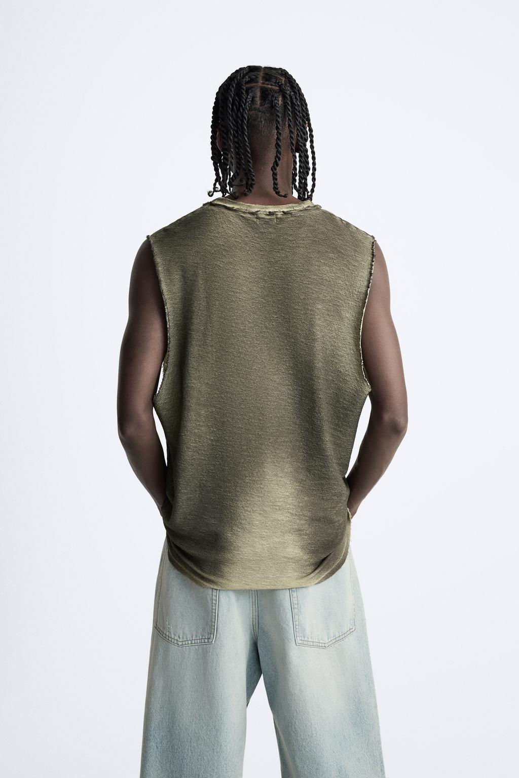 TANK TOP WITH CONTRAST PRINT - Zara фото 3