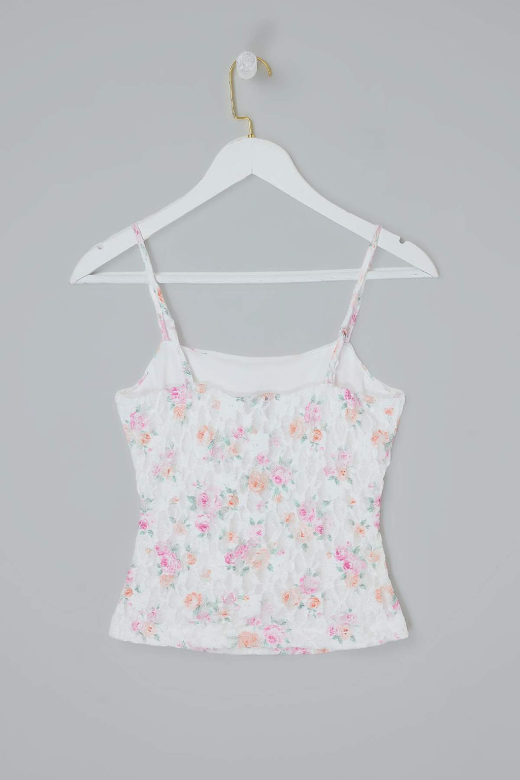 Cok Renkli Cicekli Fitted/Vucuda Oturan Kruvaze Kolsuz Dantel Orme Bluz TWOSS26BZ00390 - Trendyolmilla фото 2