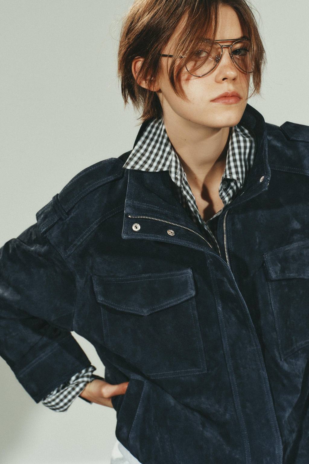 100% SUEDE LEATHER JACKET WITH POCKETS - Zara фото 3